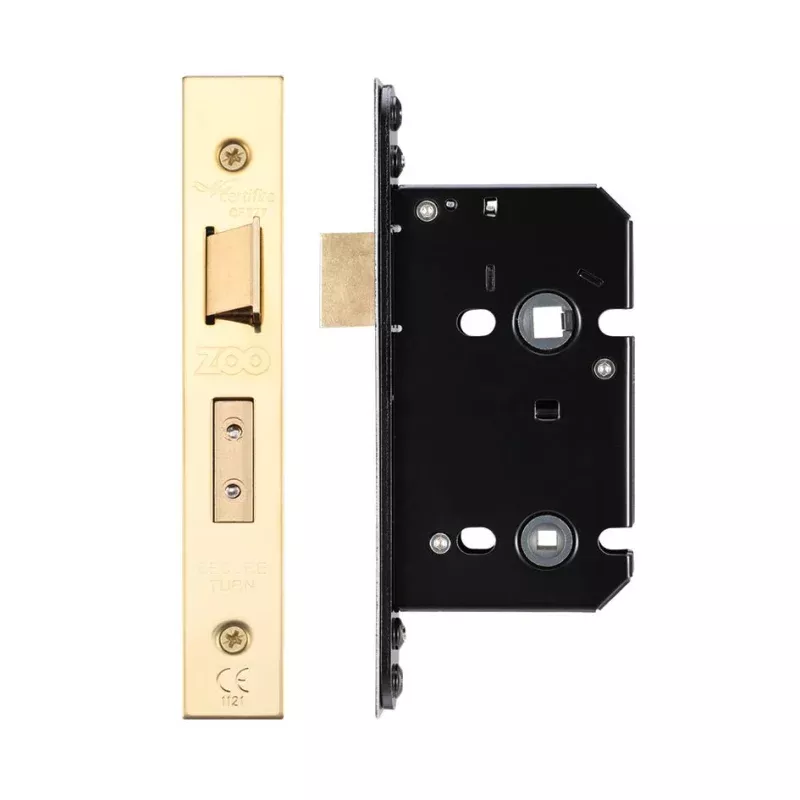 Bathroom Lock - C/W PVD Forend and Strike