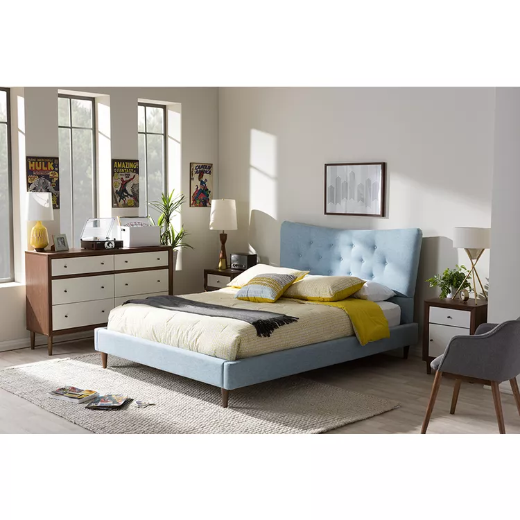 Baxton Studio Hannah Mid-Century Platform Bed