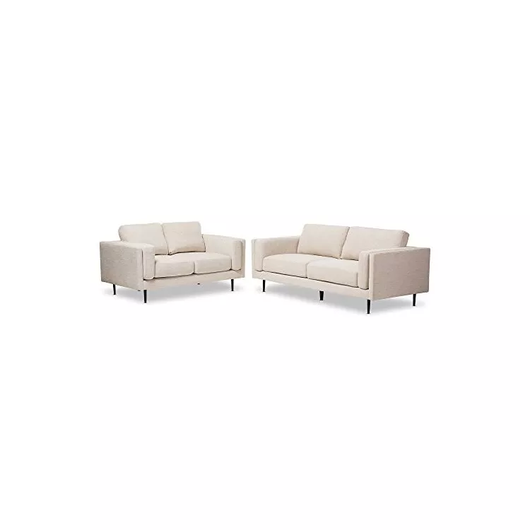 Baxton Studio Mia Mid-Century Full Size Platform Bed