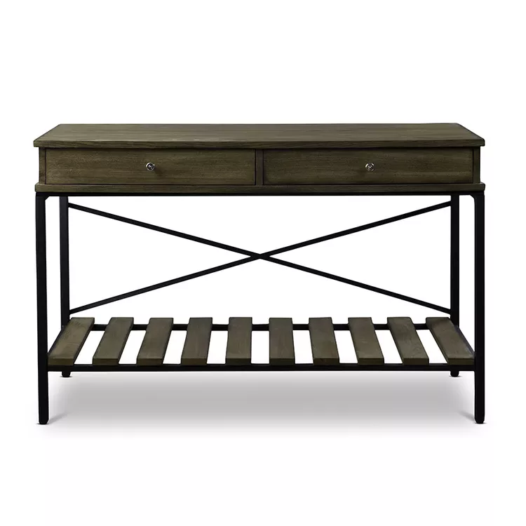 Baxton Studio Newcastle Wood And Metal Console Table