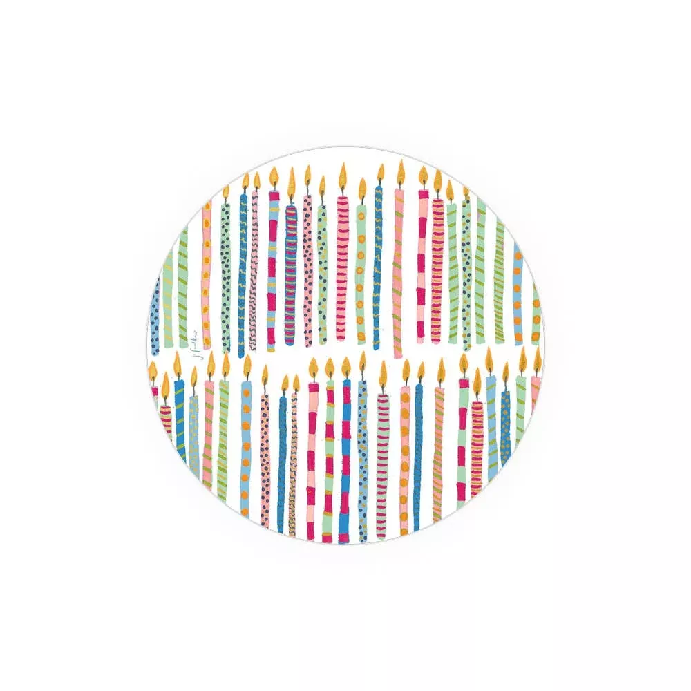 Bday Candles-Seedlings Coaster
