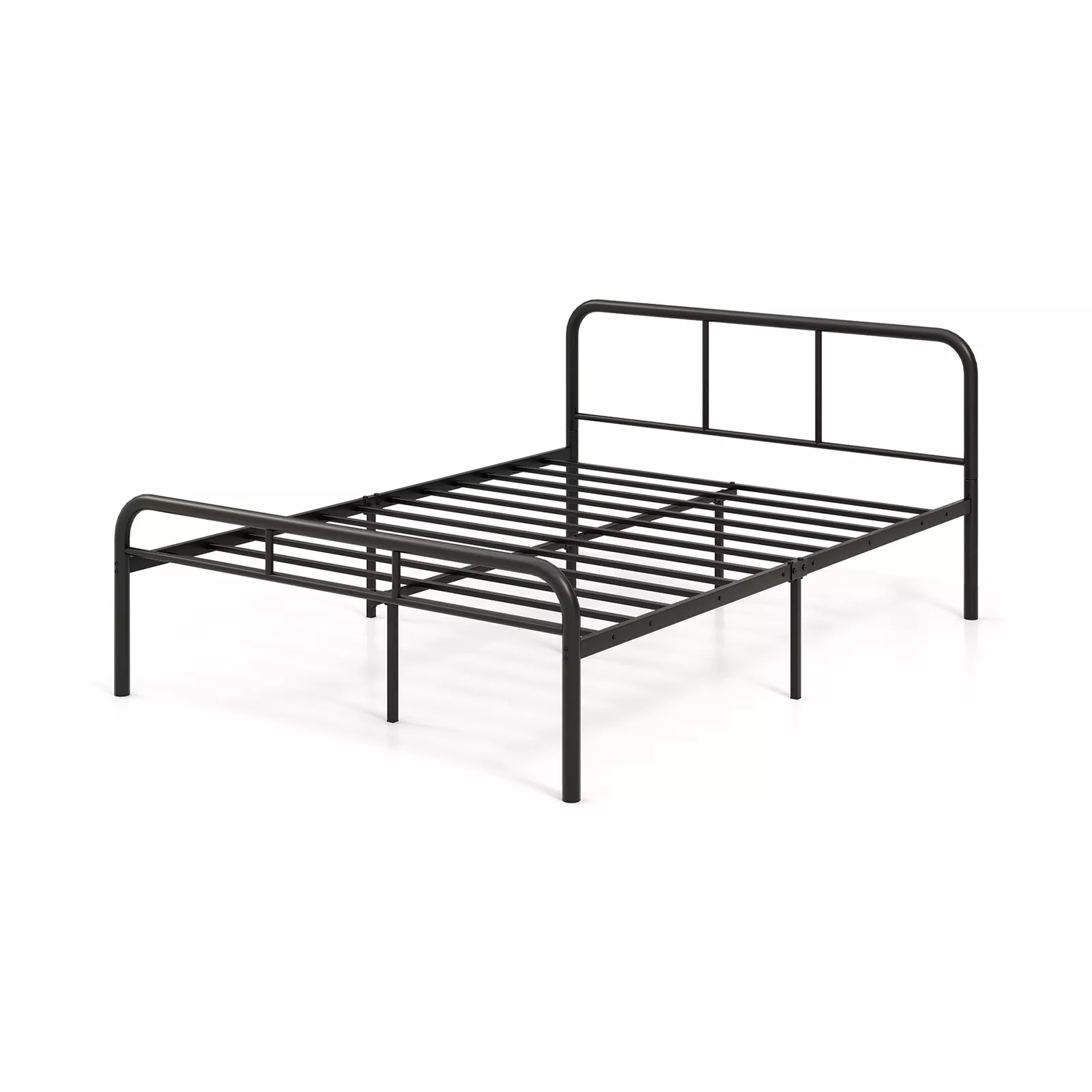 Bed Frame with Headboard and Footboard, No Box Spring Needed