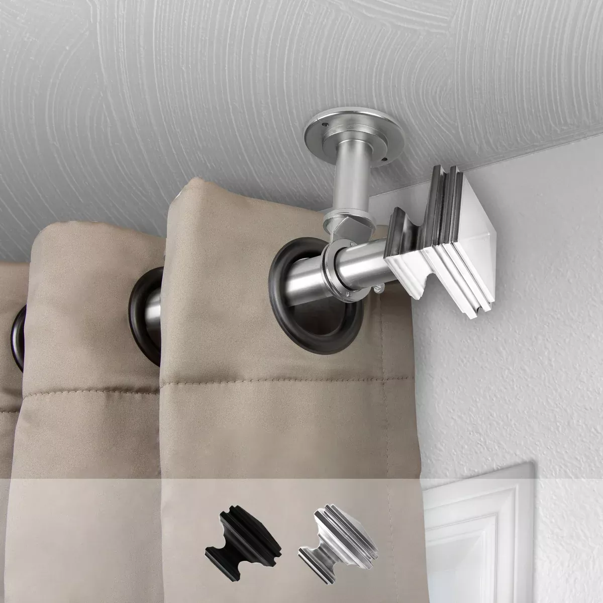 Bedpost 1" Ceiling Curtain Rod/ Room Divider
