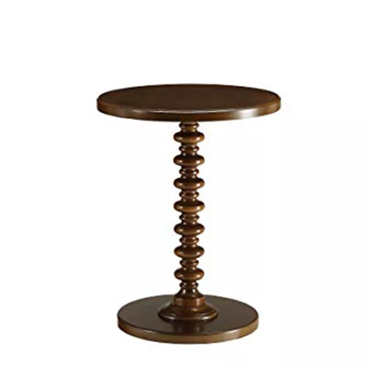 Benjara Astonishing Side Table With Round Top, White