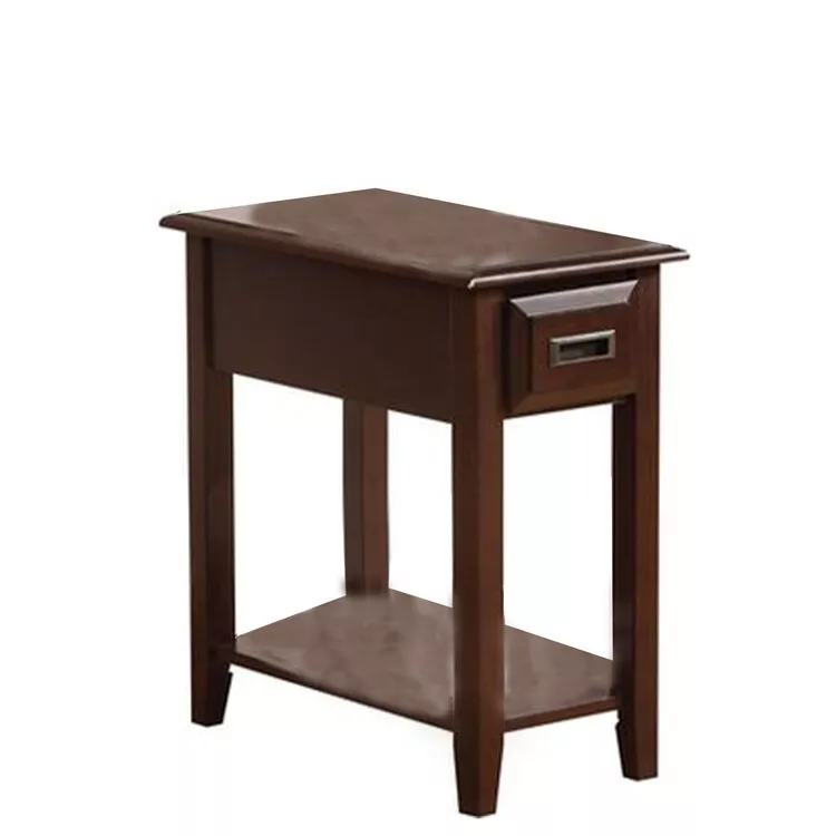 Benjara Astounding Side Table, Dark Cherry Brown