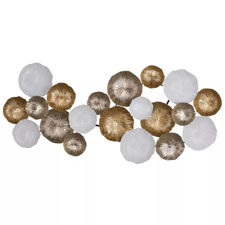 Benjara Beautifully Designed Metal Wall Accent, Multicolor