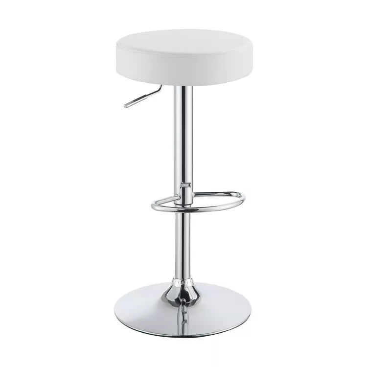 BenJara Classy Backless Adjustable Height Bar Stool, White