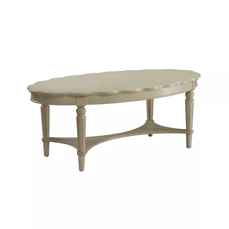 Benjara Conventional Coffee Table, Antique White