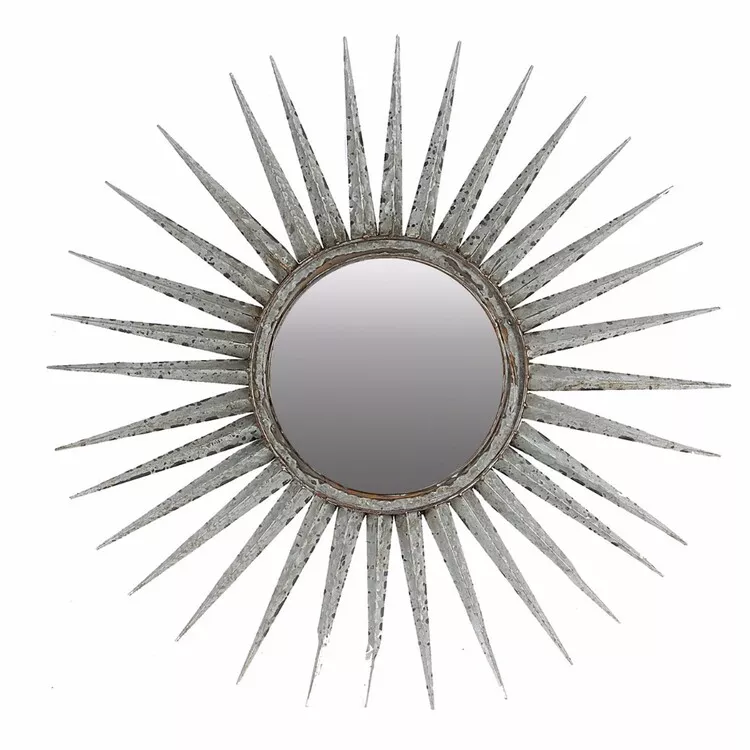Benjara Distressed Sun inspired Mirror