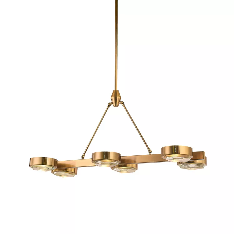 Bethel Bronze Crystal Chandelier - Rectangular Frame Design