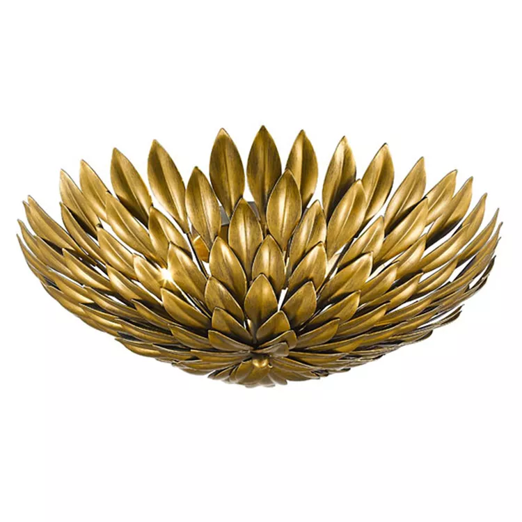 Bethel Gold Leaf Flush Mount - Lighting