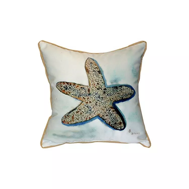 Betsy's Starfish Extra Large Zippered Pillow 22x22