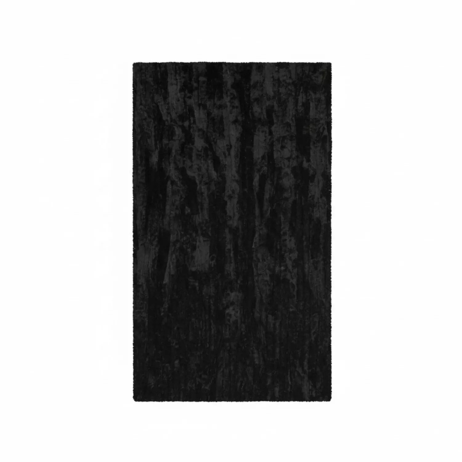 Black Color Rabbit Fur Area Rug