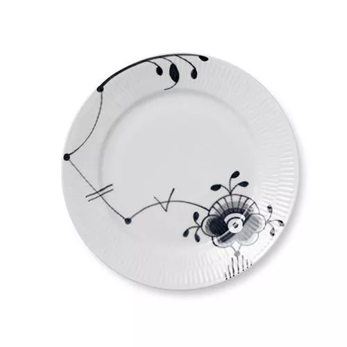 Black Fluted Mega Salad Plate by Royal Copenhagen