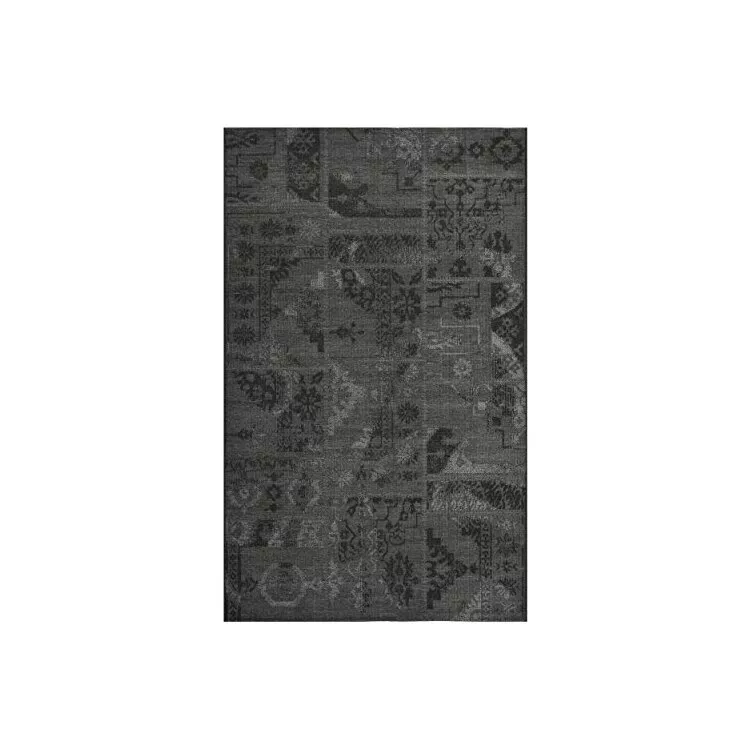 Black and Grey Transitional Small Rectangle Rug