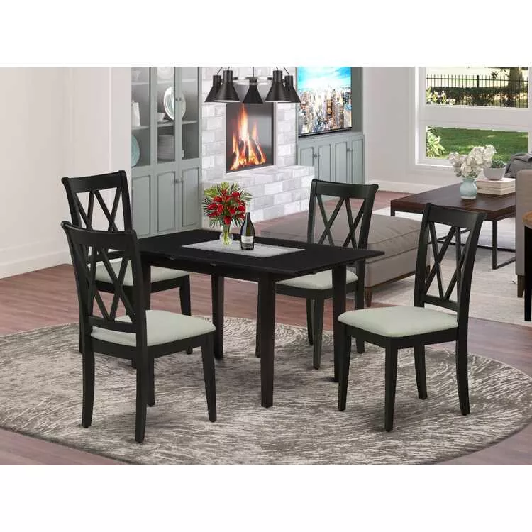 Black Wood Dinette Set - 5 Pc