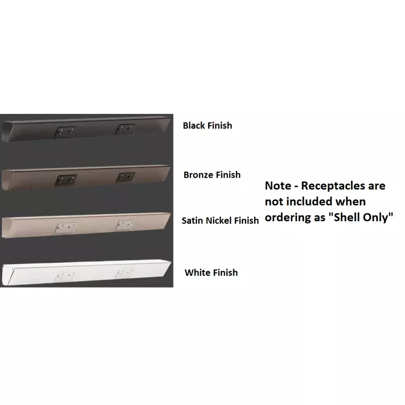 Blank Under Cabinet Power Strip - Shell Only