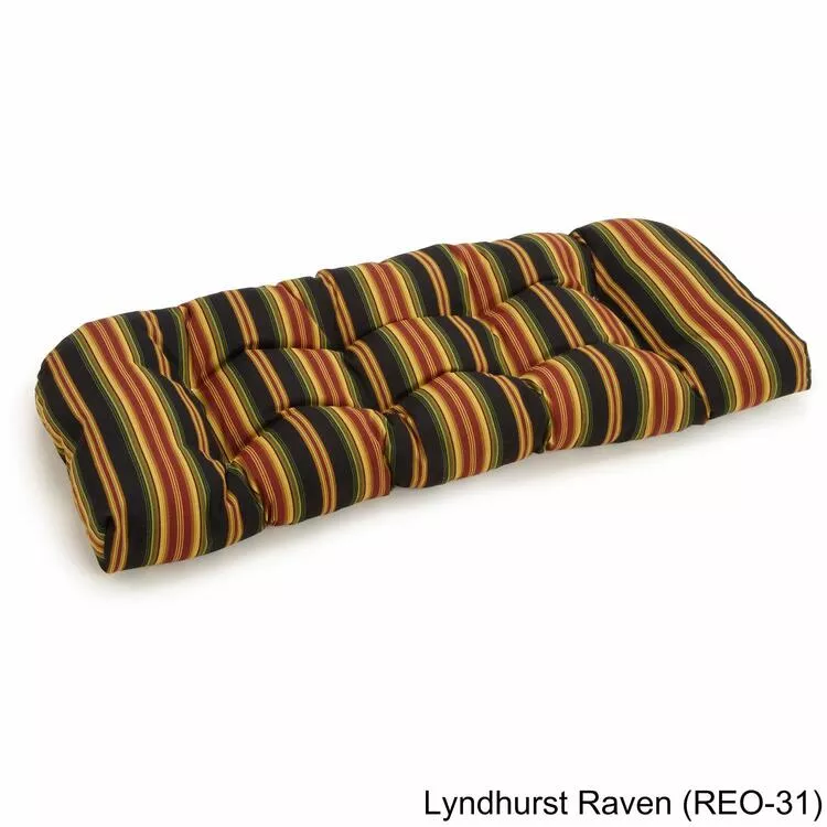 Blazing Needles 42-inch by 19-inch U-Shaped Solid Spun Polyester Tufted Settee/Bench Cushion