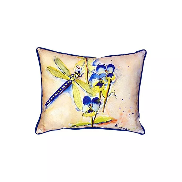 Blue Dragonfly Extra Large Zippered Pillow 20x24