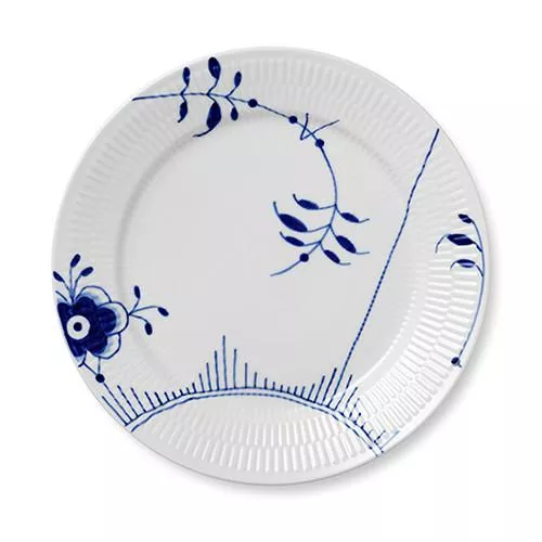 Blue Fluted Mega Dinner Plate, 10.75" by Royal Copenhagen