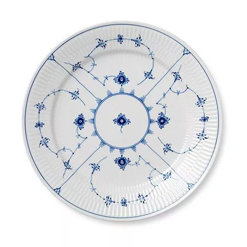 Blue Fluted Plain Dinner Plate by Royal Copenhagen