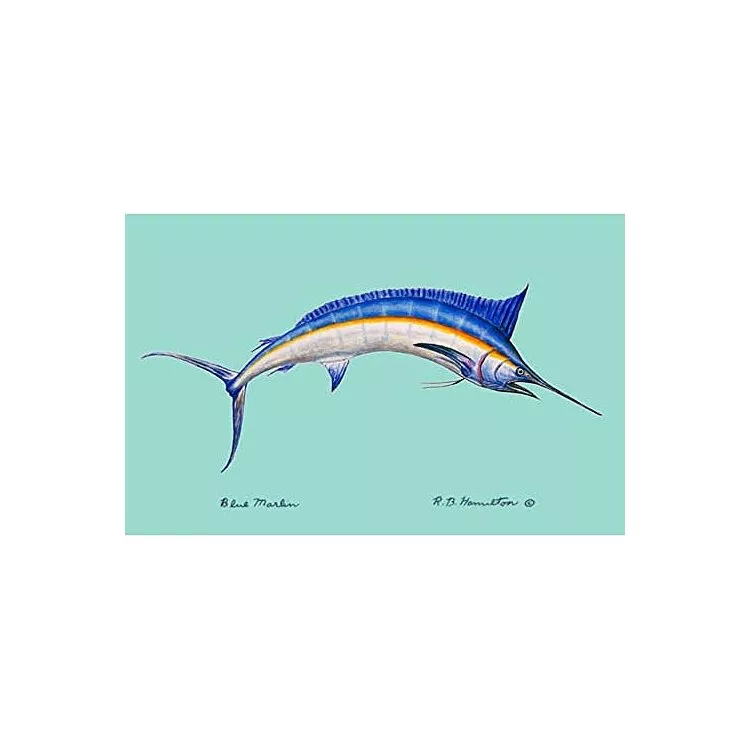 Blue Marlin Door Mat 30x50