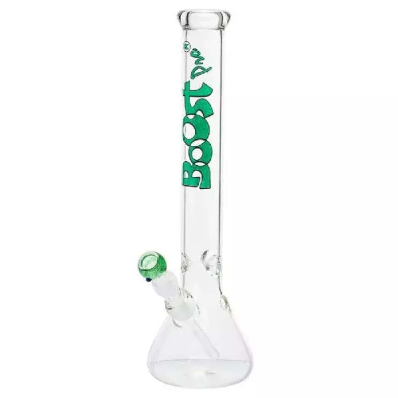 Boost | 17" Green Beaker Base Glass Water Pipe