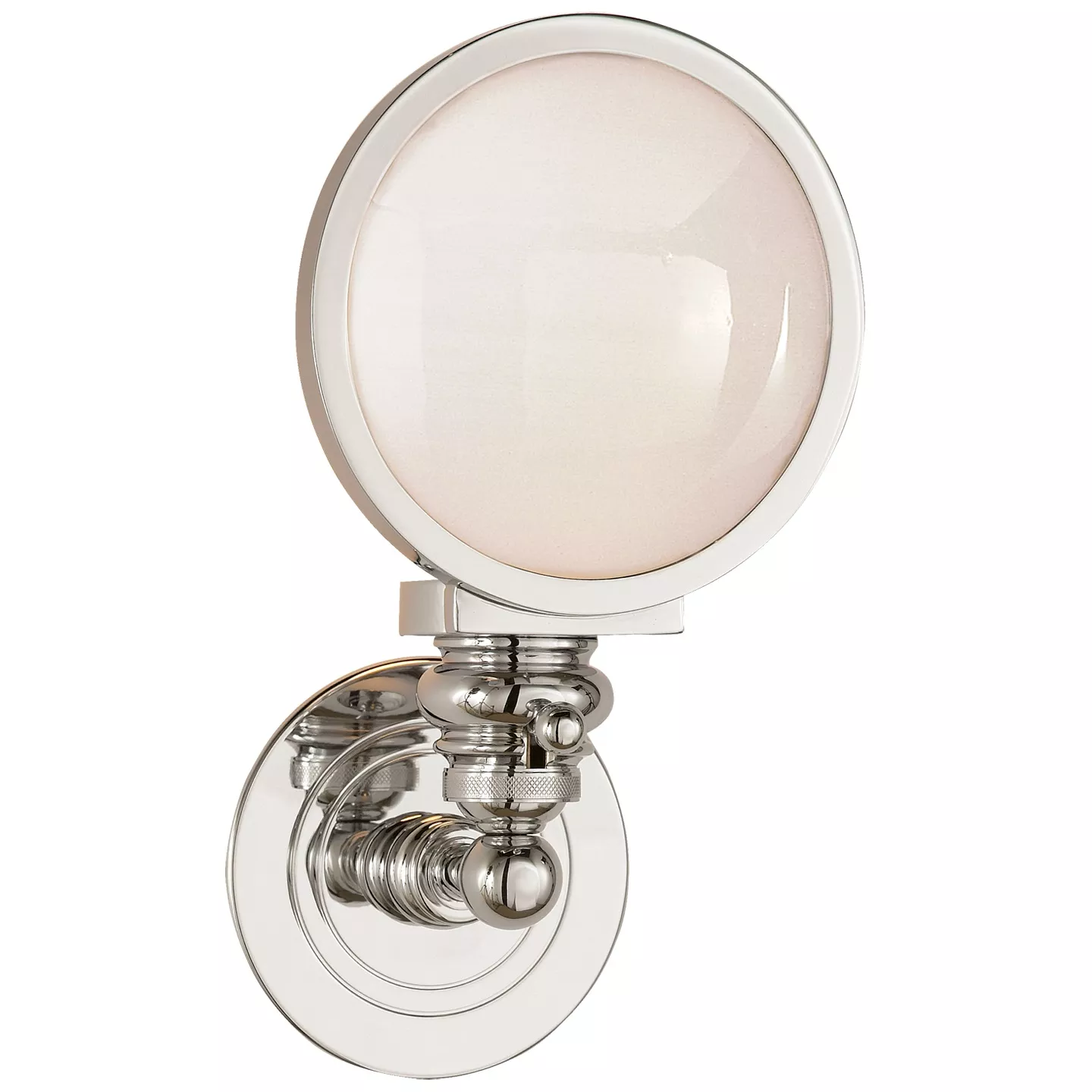 Boston Head Light Sconce in Polished Nickel