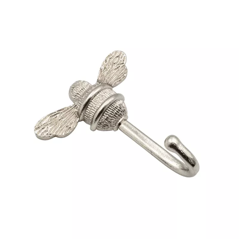 Brass bee Coat Hook - Nickel Finish - Iron