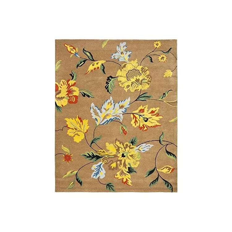 Brown/ Multi Wool/Viscose Contemporary Large Rug 13x9'6 Rectangular Shape - Safavieh