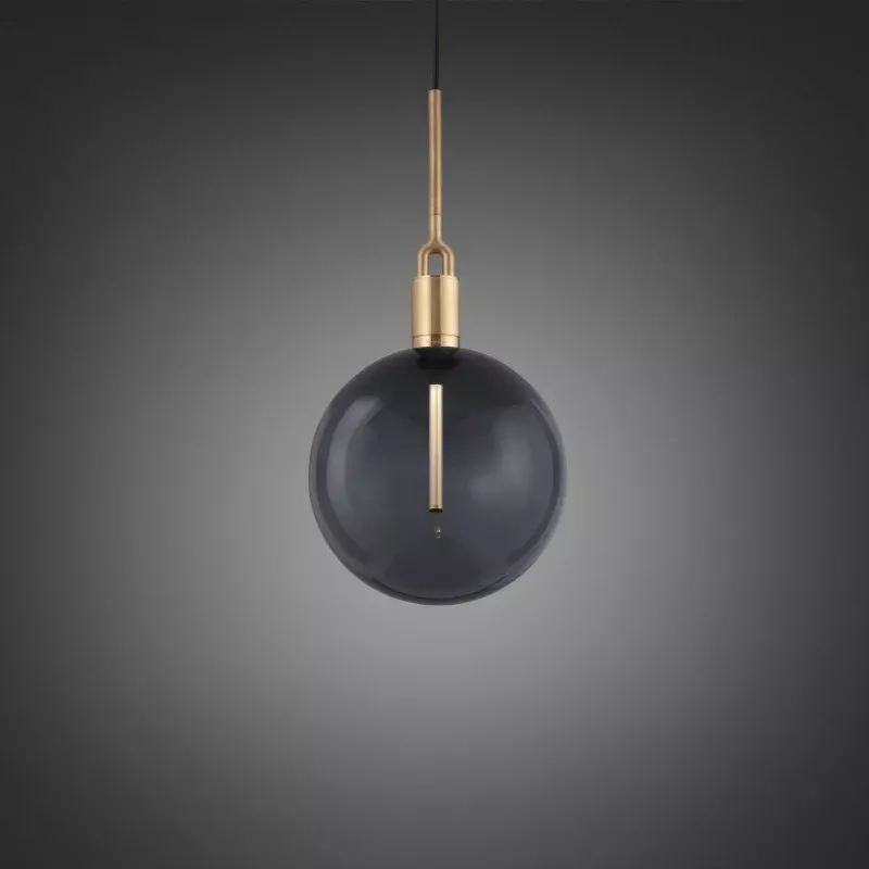 Buster + Punch Forked Pendant / Linear / Globe / Smoked / Large