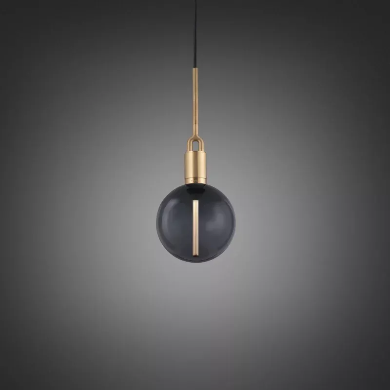 Buster + Punch Forked Pendant / Linear / Globe / Smoked / Medium
