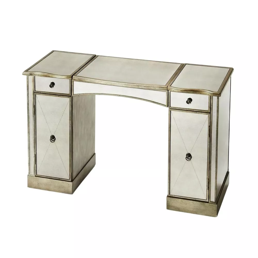 Butler Specialty Celeste Mirrored Vanity Table, Silver