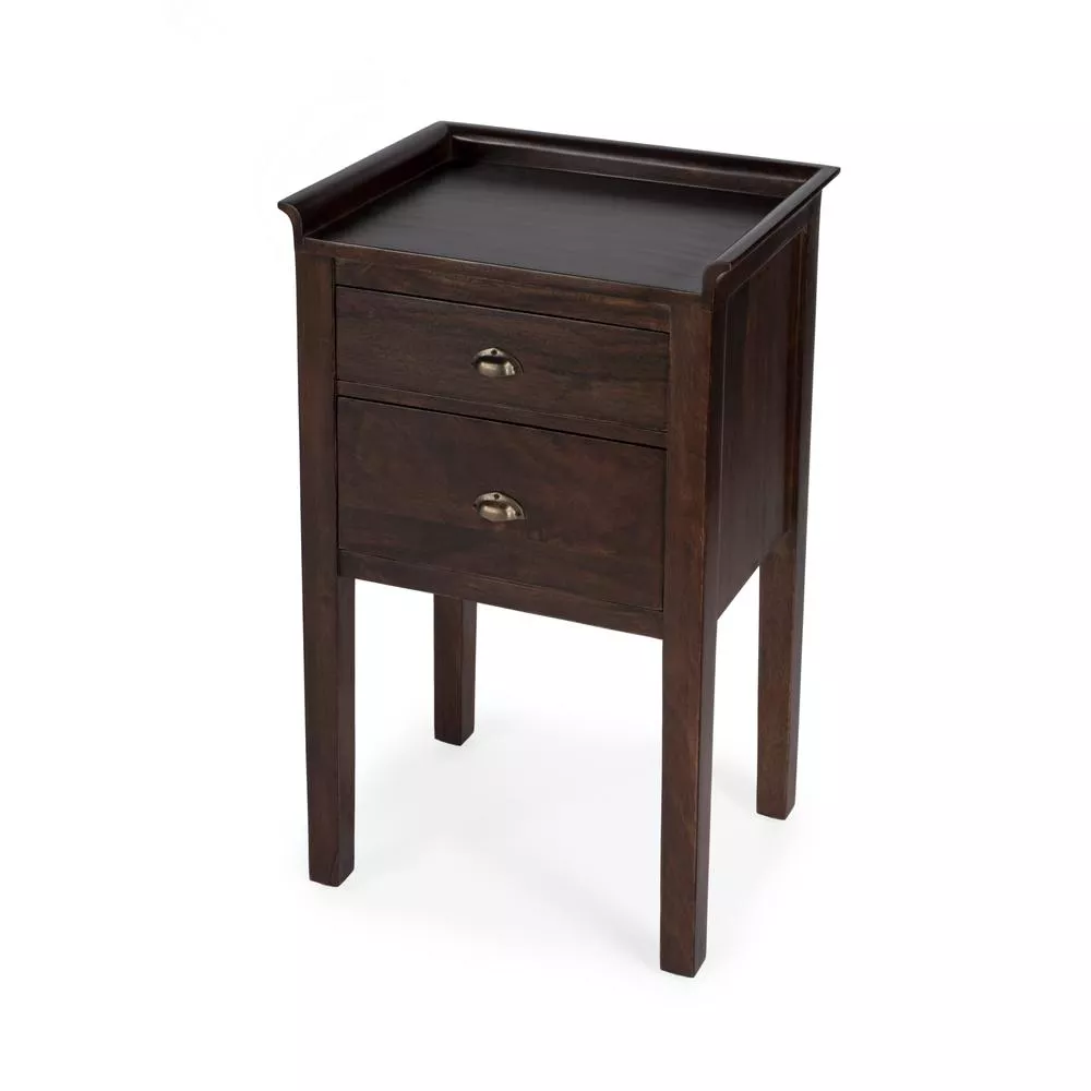Butler Specialty Gabriel Solid Wood Side Table, Dark Brown