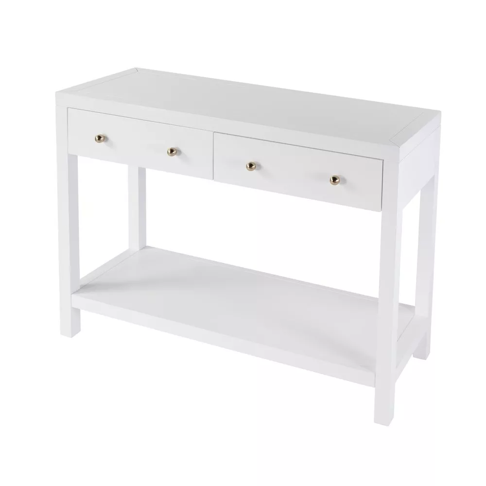 Butler Specialty Nora 2 Drawer Console Table, White