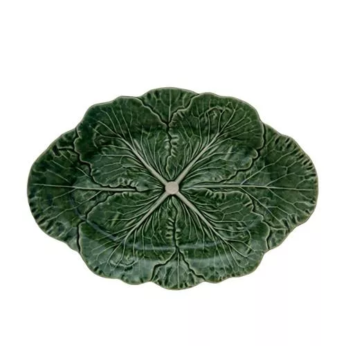 Cabbage Oval Platter, 14.75" by Bordallo Pinheiro