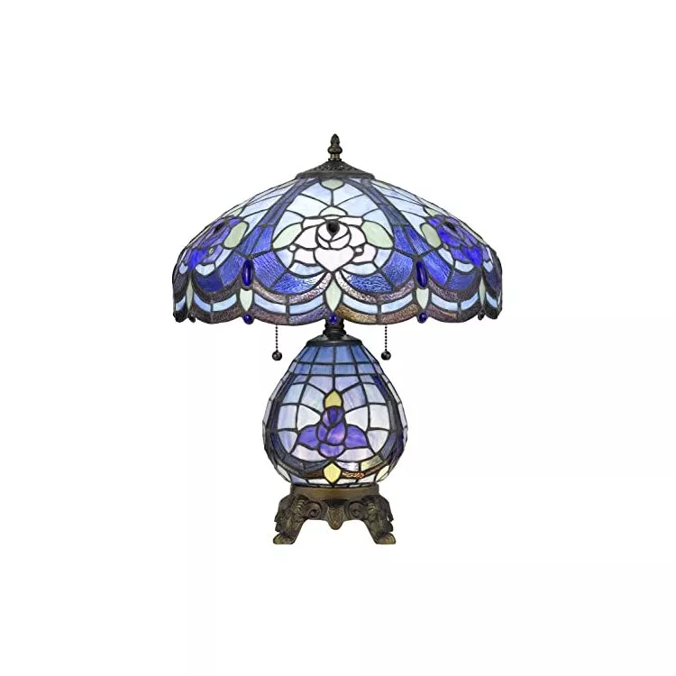 Cal Lighting Tiffany Table Lamp Pull Chain Design