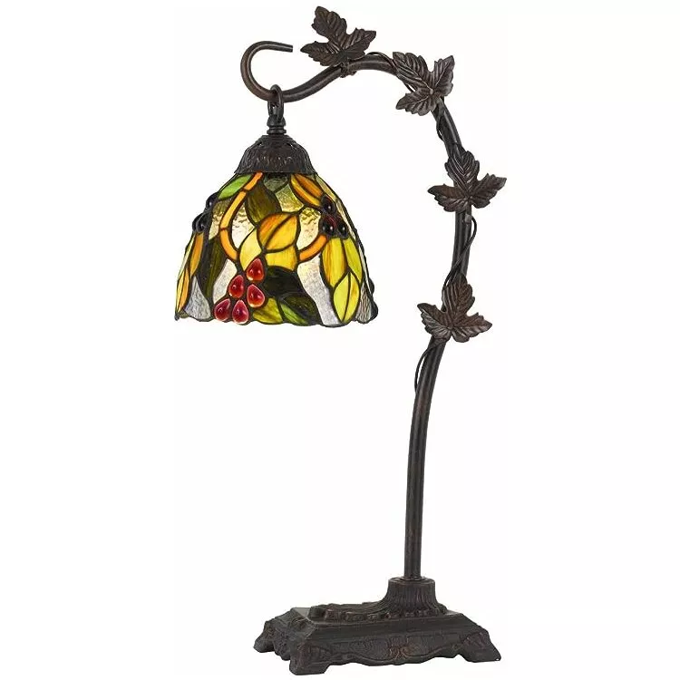 Cal Lighting Tiffany Table LampVine Leaf Design by