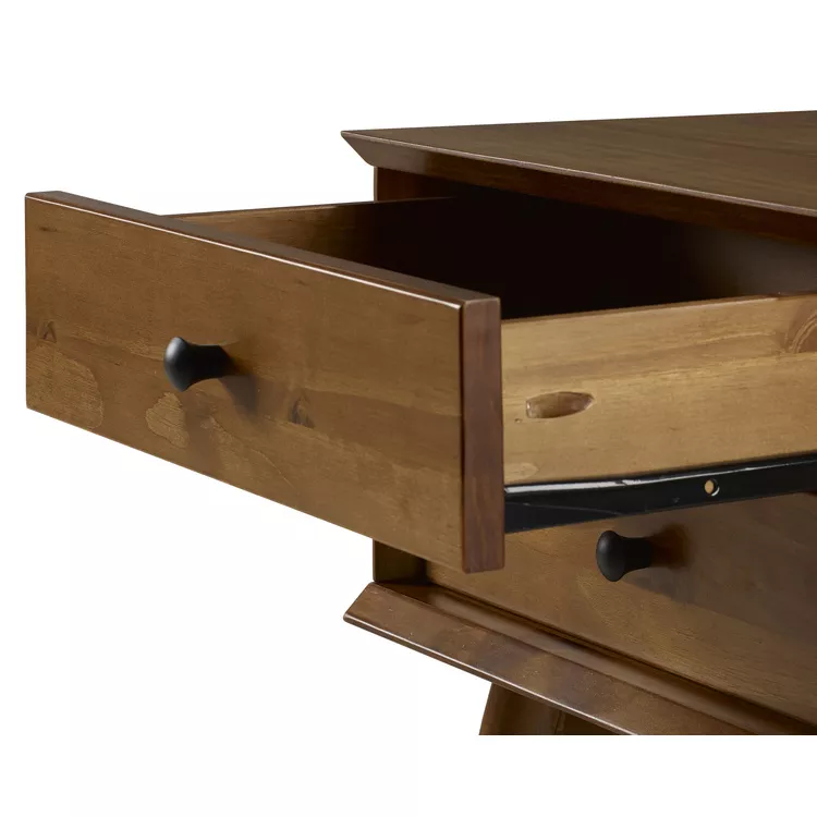 Camaflexi Mid-Century Nightstand - 2 Drawer Bedside Table