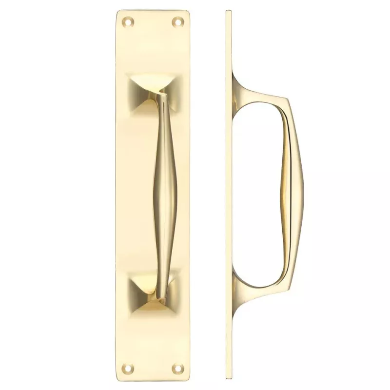 Cast Brass Pull Handle with Backplate