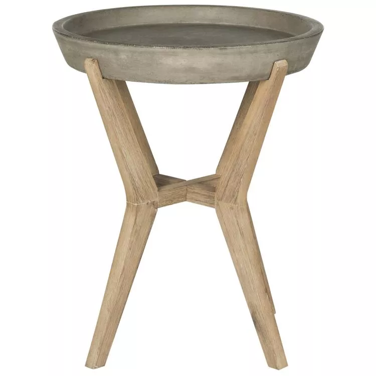 Celeste Modern Conrete Round End Table Indoor-Outdoor