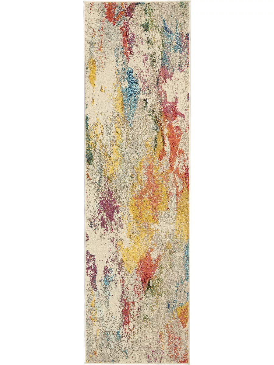 Celestial CES12 Ivory/Multicolor 2'2" x 10' Rug