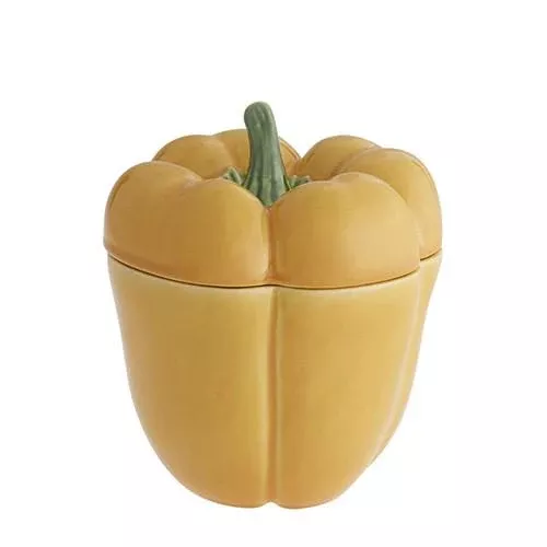 Ceramic Faience Yellow Pepper, Medium, 7.5" by Bordallo Pinheiro