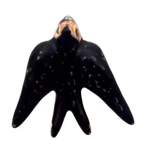 Ceramic Swallow Wall Decor, 2.3" by Bordallo Pinheiro