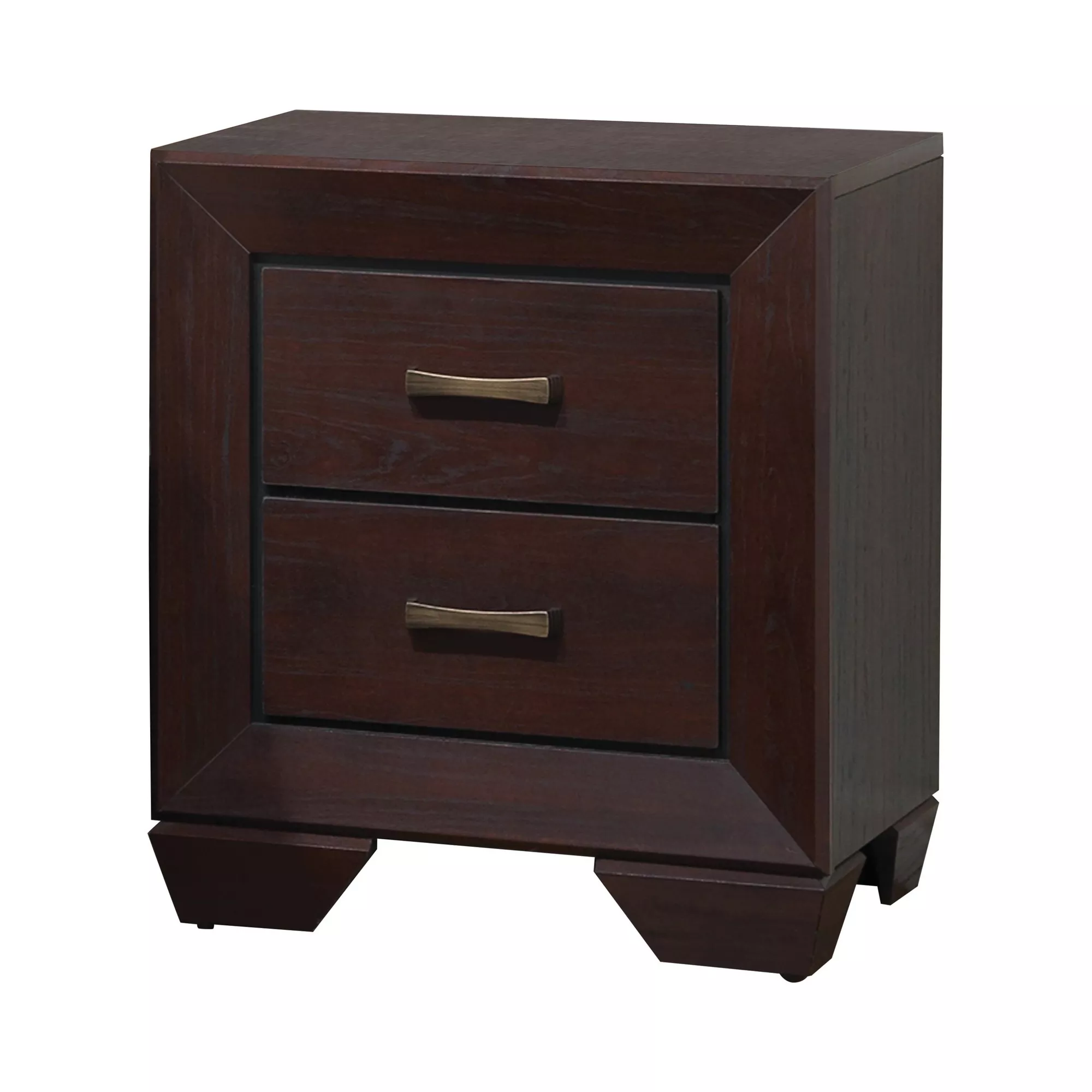Chic Side Nightstand, Dark Cocoa Brown
