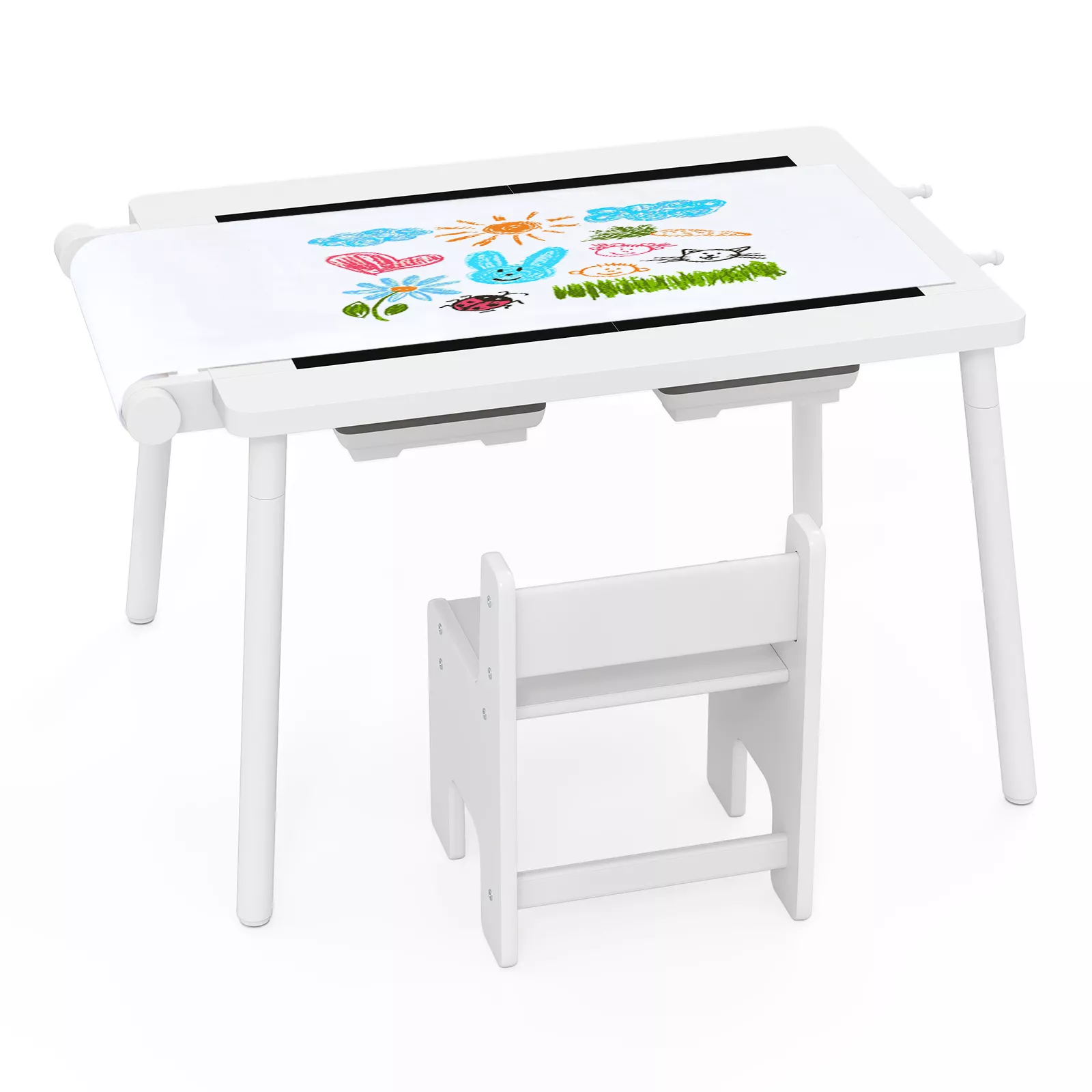 Children’s Sensory Table Set with Foldable Storage – Educational Toy Table for Ages 2–8