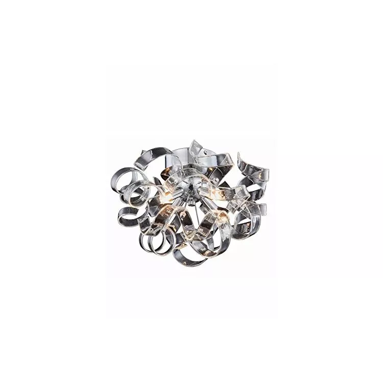Chrome 4 Light Flush Mount Wall Sconce