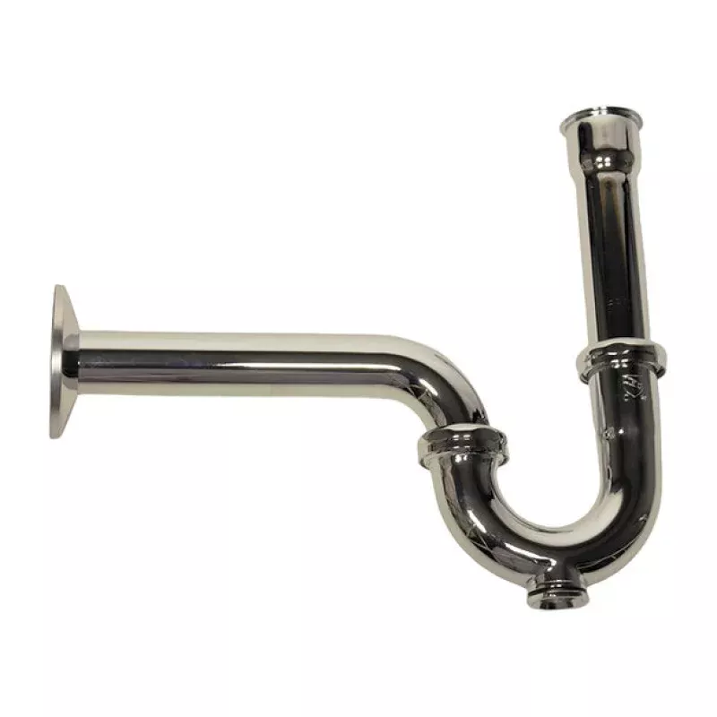 Chrome P-Trap for Bathroom and Utility Drains