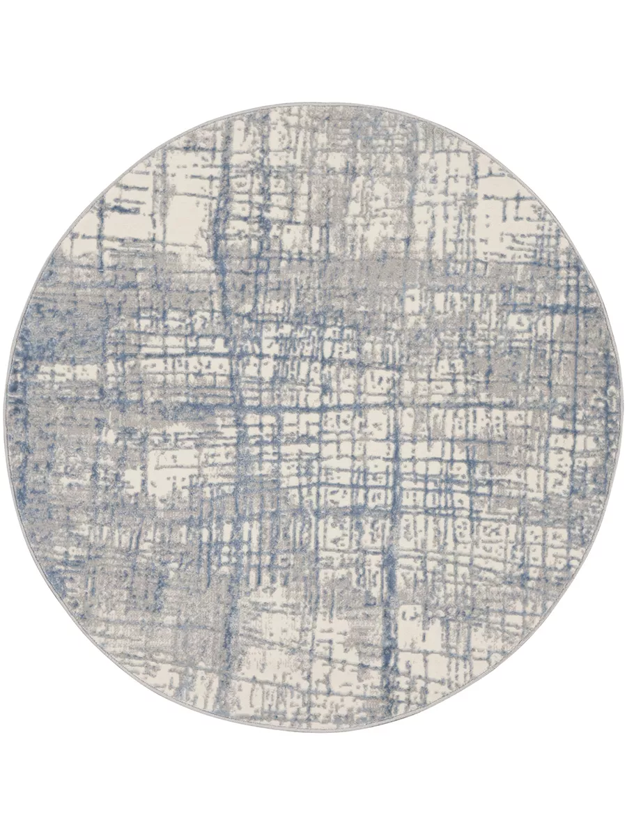 CK950 Rush CK950 Ivory/Blue 4' x Round Rug