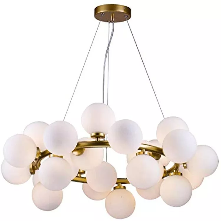 Clear Crystal Ball Drop Ceiling Fixture Chrome Frame Flush Mount - Bethel